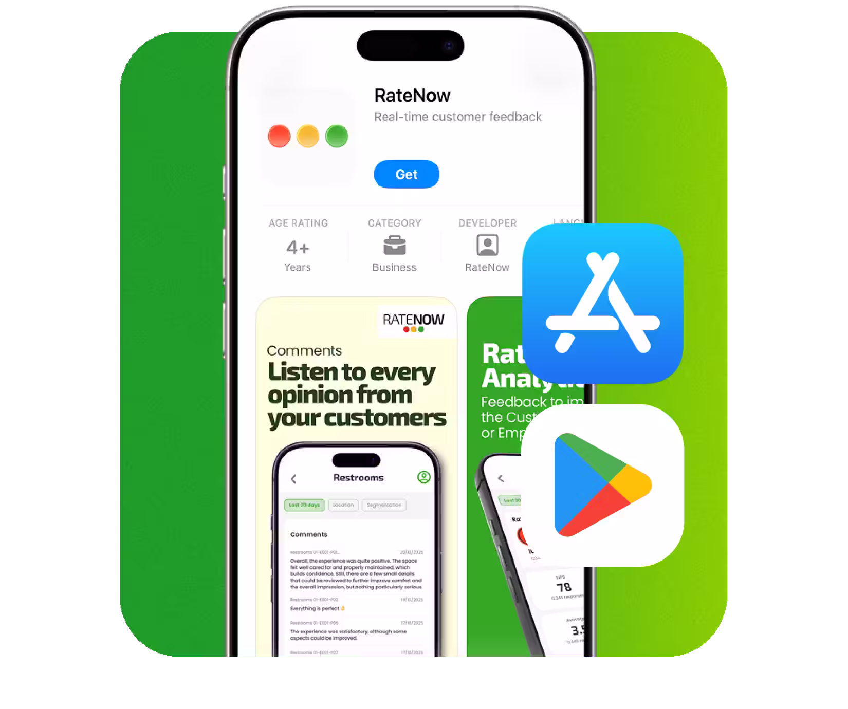 RateNow APP: App Store e Google Play